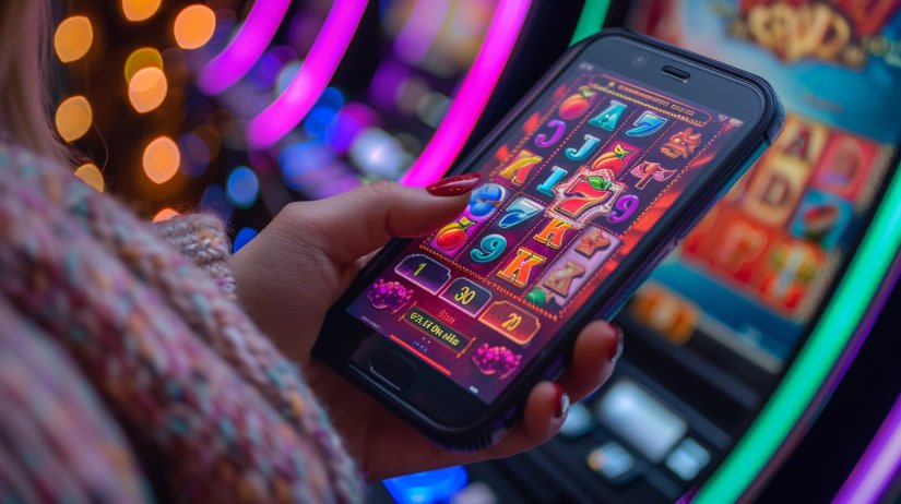 Slot machine reels on 747-9 online casino platform